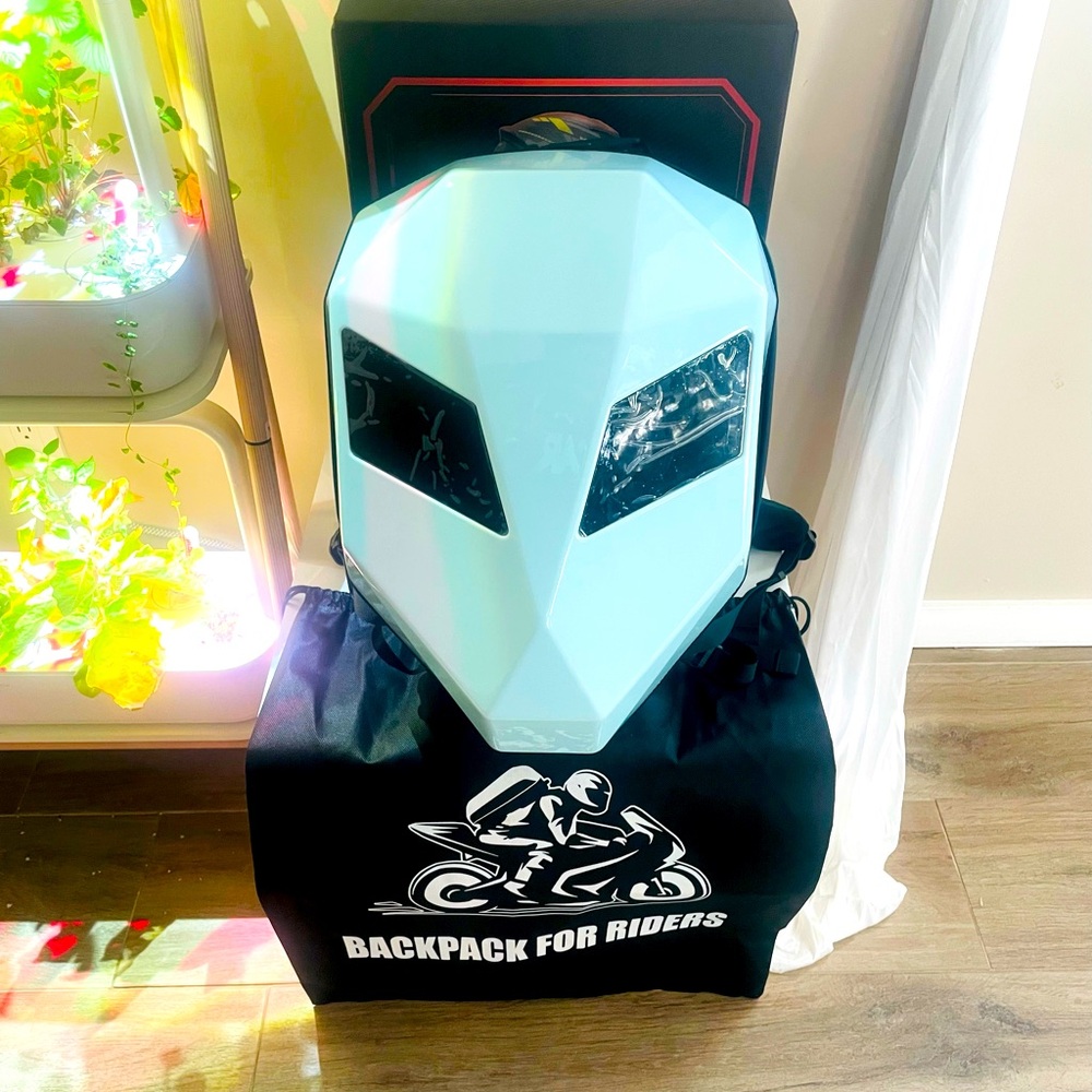 Knight Light Blue Motorcycle Backpack